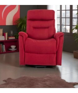 POLTRONA CON RECLINER E ALZATA ELETTRICO BELLAHOME "PRATO" BORDEAUX 82X90X108 CM