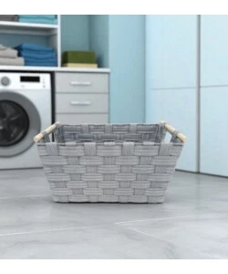 CESTINO IN TNT EASY SYSTEM "GRANDE" GRIGIO 47X31,5X25,5 CM