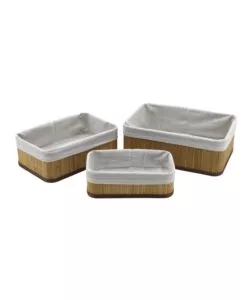 SET 3 CESTINI IN BAMBÙ EASY SYSTEM NATURALE