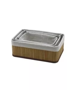SET 3 CESTINI IN BAMBÙ EASY SYSTEM NATURALE