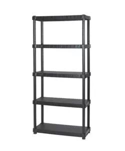 SCAFFALE 5 RIPIANI IN POLIPROPILENE "URANO" NERO 90X40X188 CM