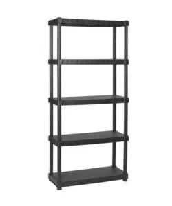 SCAFFALE 5 RIPIANI IN POLIPROPILENE "URANO" NERO 90X40X188 CM