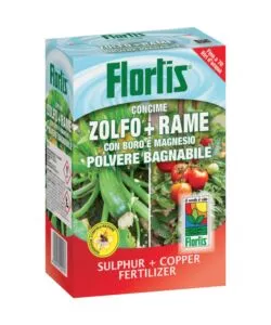 CONCIME IN POLVERE BAGNABILE FLORTIS ZOLFO + RAME 250GR