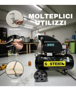 Compressore aria lubrificato System+ 50lt 2,5hp