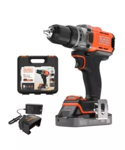 KIT TRAPANO AVVITATORE A BATTERIA BLACK+DECKER "BCD382D1XK-QW" BATTERIA INCLUSA 18V