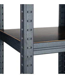 Scaffale in metallo 5 ripiani Easy System effetto legno antico portata 450 kg 40x40x180 cm