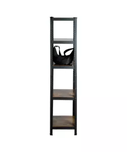 Scaffale in metallo 5 ripiani Easy System effetto legno antico portata 450 kg 40x40x180 cm