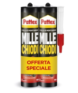ADESIVO DI MONTAGGIO MONOCOMPONENTE FLESSIBILE PATTEX "MILLECHIODI" 2X460G