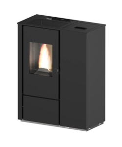 STUFA A PELLET SLIM VENTILATA PUNTO FUOCO "CARMEN" NERO 7 KW