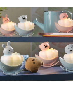 LAMPADA DA TAVOLO ONLI "NUVOLINA" A FORMA DI CAGNOLINO ROSA