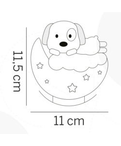 LAMPADA DA TAVOLO ONLI "NUVOLINA" A FORMA DI CAGNOLINO ROSA