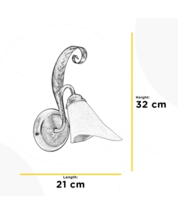 APPLIQUE 1 LUCE ONLI "ALGA" BRONZO E14