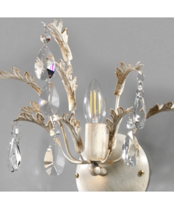 APPLIQUE 1 LUCE ONLI "CESTA" AVORIO E14