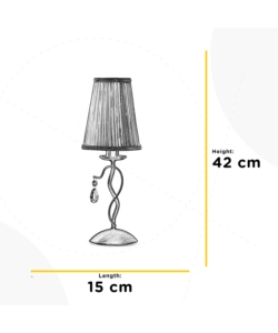 LAMPADA DA TAVOLO 1 LUCE ONLI "DELIA" BRONZO E14