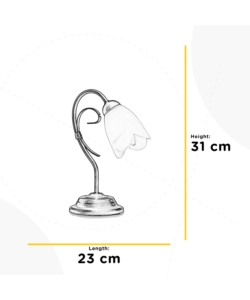 LAMPADA DA TAVOLO 1 LUCE ONLI "ODINO" BRONZO E14