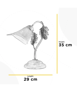 LAMPADA DA TAVOLO 1 LUCE ONLI "MARILENA" ARGENTO E14