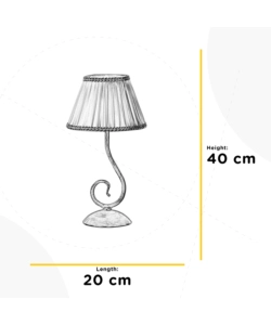 LAMPADA DA TAVOLO 1 LUCE ONLI "VIVIENNE" BIANCO E14