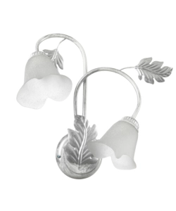 APPLIQUE 2 LUCI ONLI "MARILENA" ARGENTO E14