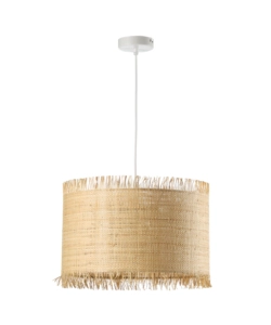 LAMPADARIO 1 LUCE ONLI "FRINGILLA" MARRONE E27