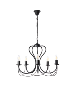LAMPADARIO 3 LUCI ONLI "CANDELA" NERO E14