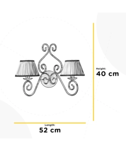APPLIQUE 2 LUCI ONLI "VIVIENNE" BIANCO E14