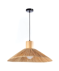 LAMPADARIO 1 LUCE ONLI "RAFIA" MARRONE E27