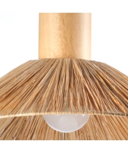 LAMPADARIO 1 LUCE ONLI "RAFIA" MARRONE E27