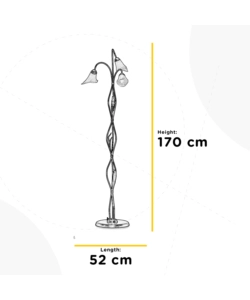 PIANTANA 3 LUCI ONLI 2ALGA" BRONZO E 14