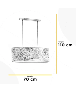 LAMPADARIO 2 LUCI ONLI "PIUME" GRIGIO E27
