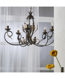 LAMPADARIO 5 LUCI ONLI "GRETEL" BRONZO E14