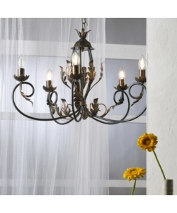 LAMPADARIO 5 LUCI ONLI "GRETEL" BRONZO E14