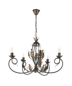 LAMPADARIO 5 LUCI ONLI "GRETEL" BRONZO E14