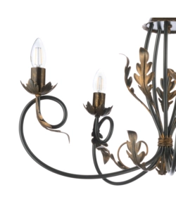 LAMPADARIO 5 LUCI ONLI "GRETEL" BRONZO E14