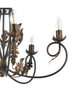 LAMPADARIO 5 LUCI ONLI "GRETEL" BRONZO E14