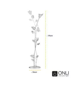 PIANTANA 3 LUCI ONLI "MARILENA" ARGENTO E14