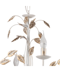 LAMPADARIO 6 LUCI ONLI "COLLANA" AVORIO E14