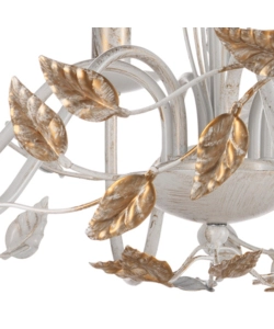 LAMPADARIO 6 LUCI ONLI "COLLANA" AVORIO E14