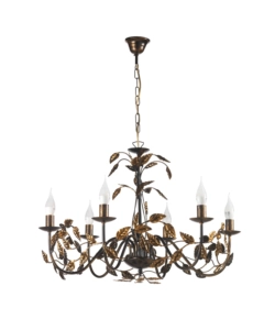 LAMPADARIO 6 LUCI ONLI "COLLANA" BRONZO E14