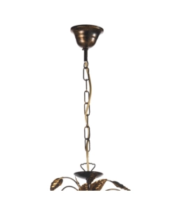 LAMPADARIO 6 LUCI ONLI "COLLANA" BRONZO E14
