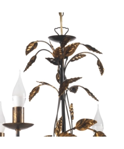 LAMPADARIO 6 LUCI ONLI "COLLANA" BRONZO E14