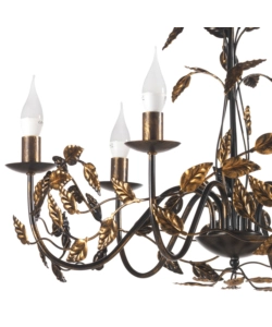 LAMPADARIO 6 LUCI ONLI "COLLANA" BRONZO E14
