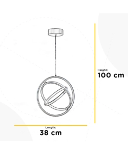 LAMPADARIO LED ONLI "VITY" NERO 30W