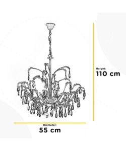 LAMPADARIO 5 LUCI ONLI "CESTA" AVORIO E14
