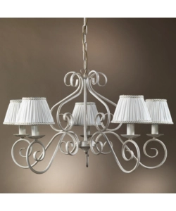 LAMPADARIO 5 LUCI ONLI "VIVIENNE" BIANCO E14