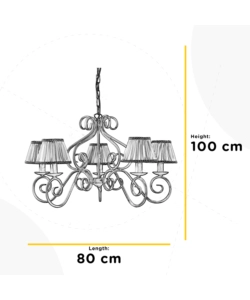 LAMPADARIO 5 LUCI ONLI "VIVIENNE" BIANCO E14