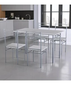 SET SALA DA PRANZO "BERGEN" STONE GREY 4 SEDUTE