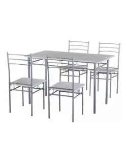 SET SALA DA PRANZO "BERGEN" STONE GREY 4 SEDUTE