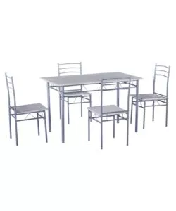 SET SALA DA PRANZO "BERGEN" STONE GREY 4 SEDUTE
