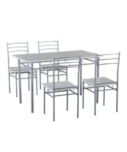 SET SALA DA PRANZO "BERGEN" STONE GREY 4 SEDUTE