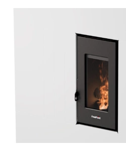 STUFA A PELLET SLIM ERMETICA FREEPOINT "RES 7 T2" BIANCO 6,9 KW CON WI-FI